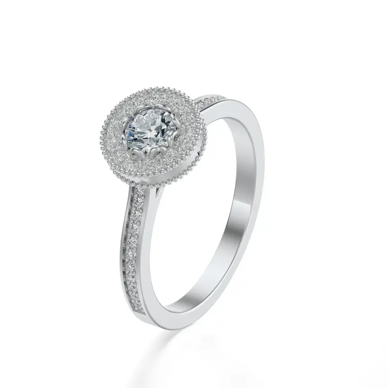 Pierścionek białe złoto z diamentami AJPZ_142